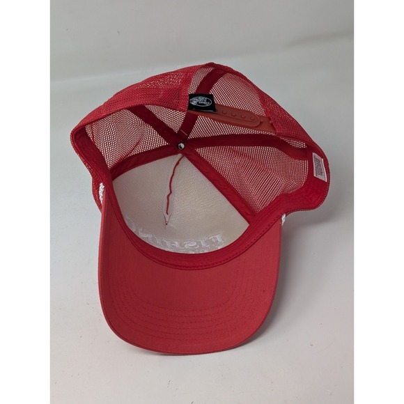 Bass Pro Shops Snapback Trucker Hat Cap Fishing Legend Nylon Rope Red New W/ Tag - Picture 8 of 9